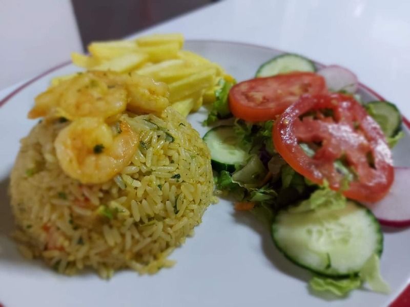 Arroz con camarones